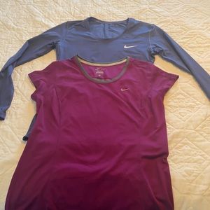 Two EUC Nike tops.